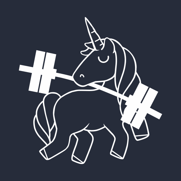 Barbell Unicorn, fitness girl, gym girl by TimAddisonArt