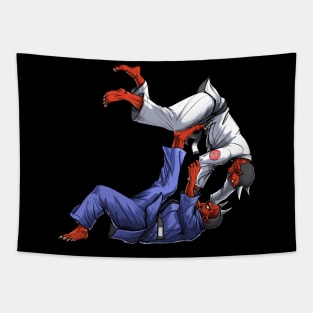 Judo Japanese Demons Tapestry