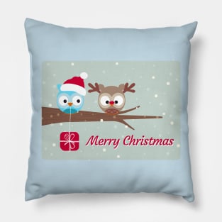 Owl Christmas #3 Pillow