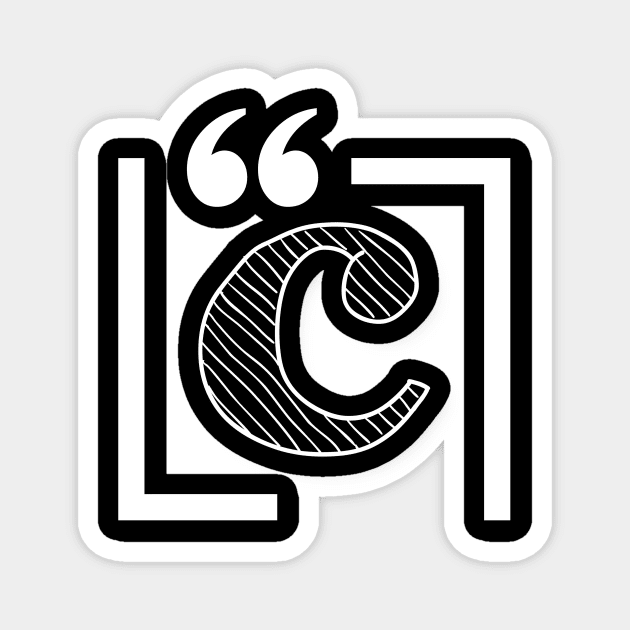 Letter C: Monogram Initial letter c Magnet by EightBats