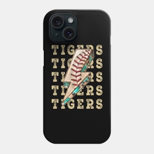 Aesthetic Design Tigers Gifts Vintage Styles Baseball Phone Case