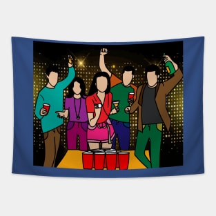 Party Drinking Game Beerpong Beer Pong Tapestry