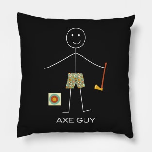 Funny Mens Axe Throwing Pillow