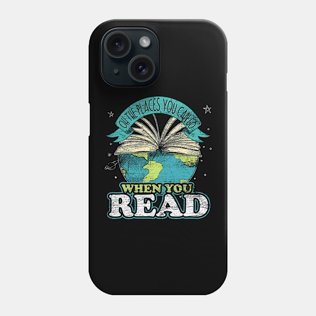 reading book retro Phone Case by ShirtsShirtsndmoreShirts