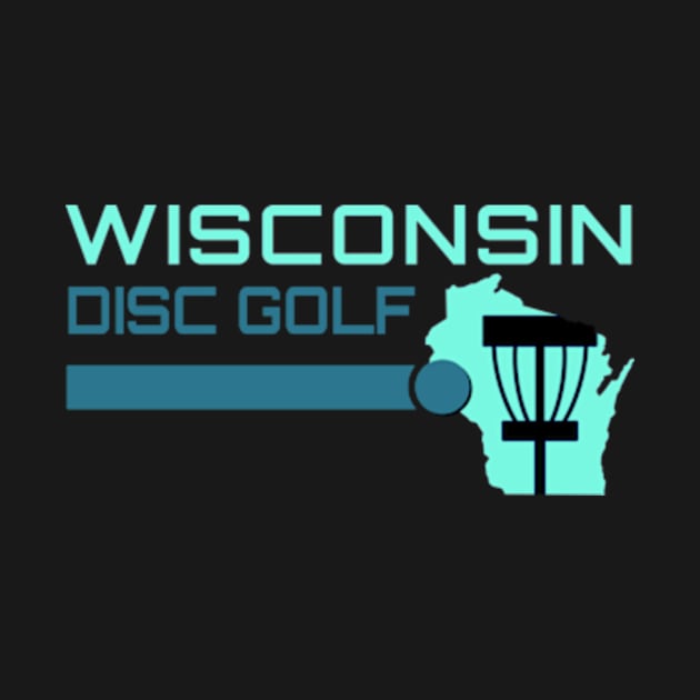 Wisconsin Disc Golf - Disc Line Light Green by grahamwilliams