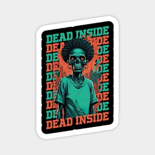 Dead Inside Afro Zombie Magnet