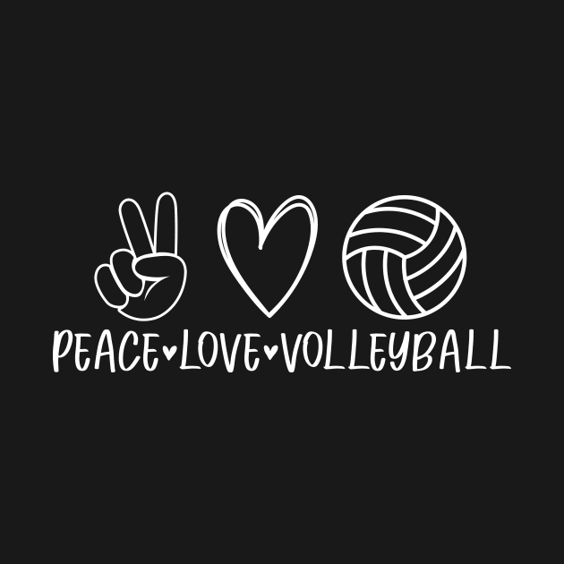 Peace love volleyball design by colorbyte