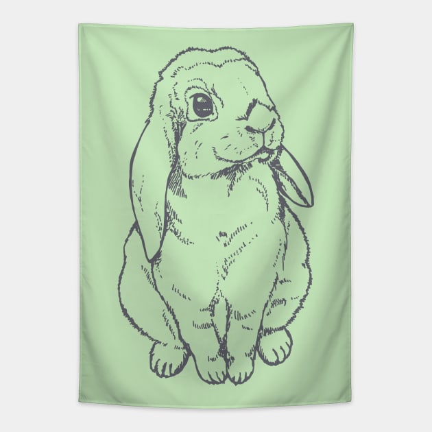 Holland Lop Bunny Tapestry by artfulfreddy