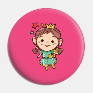 Kid Princess  cartoon  design Pin