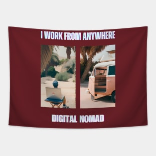 I Work From Anywhere Tapestry