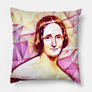 Mary Shelley Pink Portrait | Mary Shelly Artwork 12 Pillow