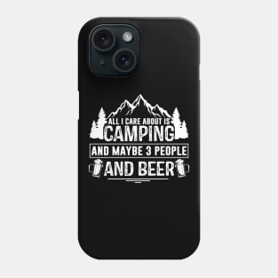 funny camping and beer Phone Case