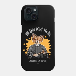 Judgmental Dog - Long-Hair Chihuahua funny silently judging pet Phone Case