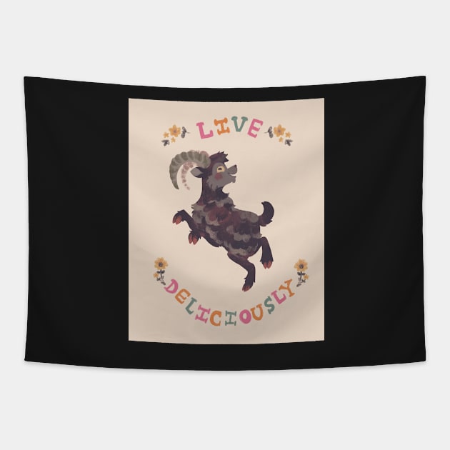 Live Deliciously 2 Tapestry by Hkasof