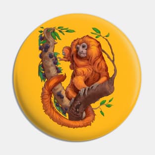 Golden Lion Tamarin Pin