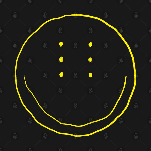 Six-Eyed Smiley Face, Front and Back by Niemand