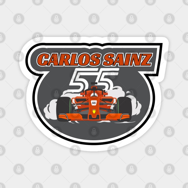 Carlos Sainz 55 Magnet by Make It Simple