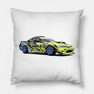 240SX Drift Cartoon Pillow