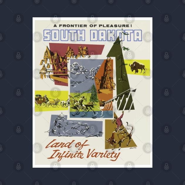 A Frontier Pleasure Vintage South Dakota Travel Design by Jarecrow 