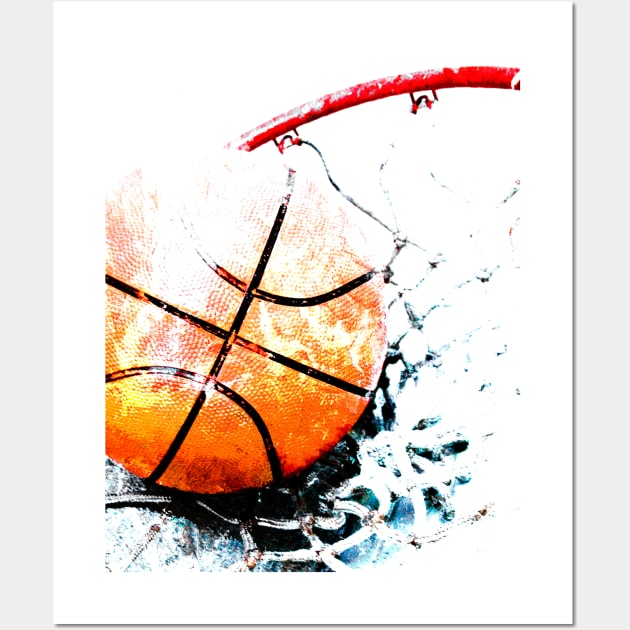 Basketball painting - Basketball poster art print swoosh 118