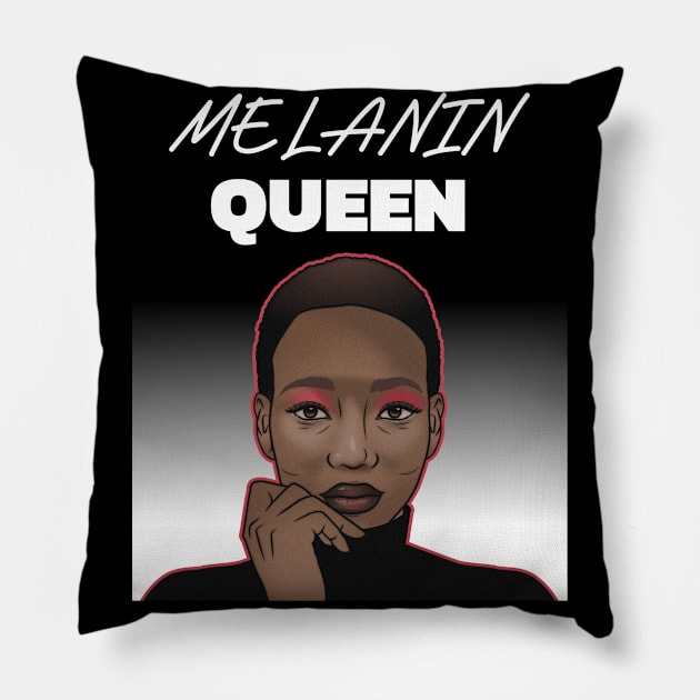 Melanin Queen Pillow by Eva Wolf