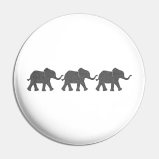 Three Elephants Pin