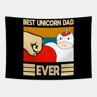 Best unicorn Dad Ever Vintage Fathers Day Gift Tapestry