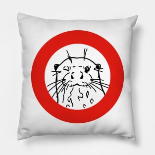 Otter Traffic Signs 8 Pillow