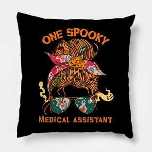 One spooky medical assistant bandana women Pillow