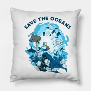 MERMAID SAVE THE OCEANS Pillow