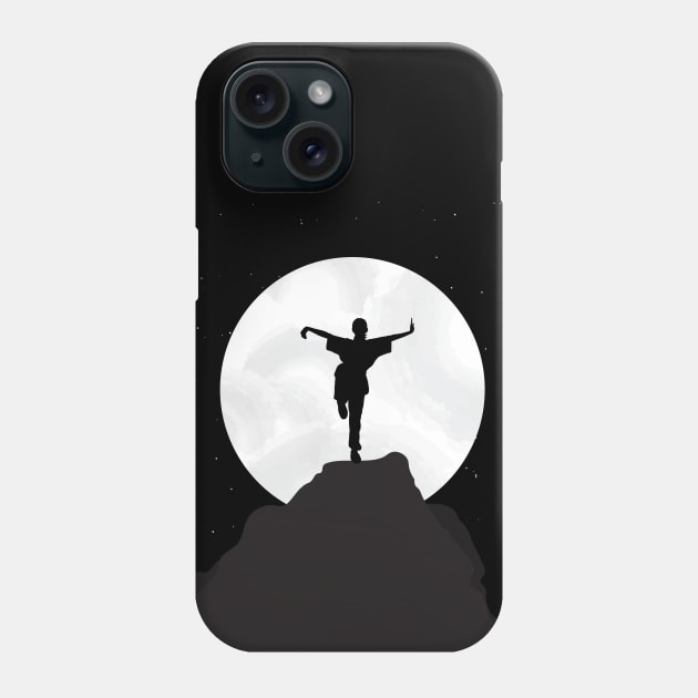 Kung fu fighter training on mountain top Phone Case by All About Nerds