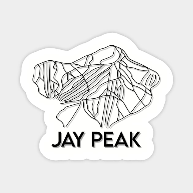 Jay Peak VT Trail Map | Jay Peak Ski Resort Trails Magnet by emilystp23