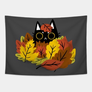 Cats in Leaves Tapestry