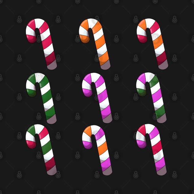 Colorful Candy Canes by TheMaskedTooner