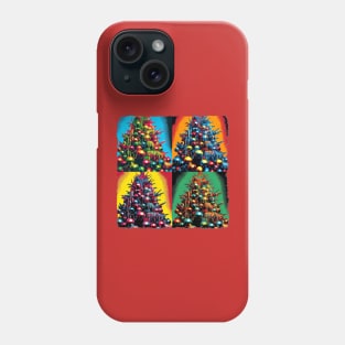 Tinsel Twist: Pop Art's Festive Fir - Christmas Tree Phone Case