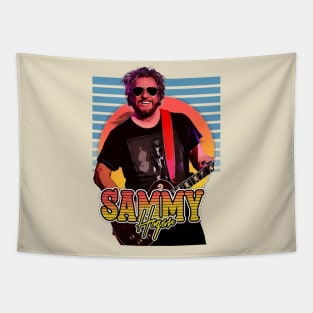 Retro Flyer Style Sammy Hagar Fan Art Design Tapestry