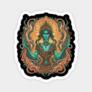 Hexed Hues: Black Magic Revelry Magnet