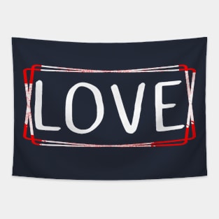 Love typography design Tapestry