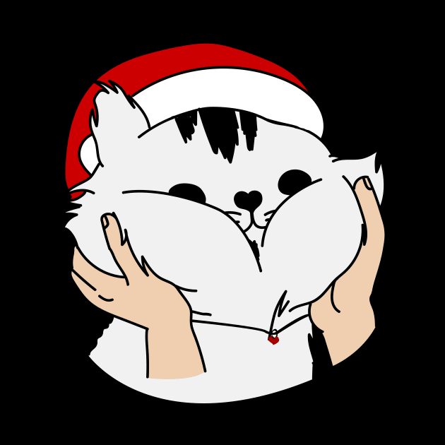 Cute funny christmas cat by Rishirt