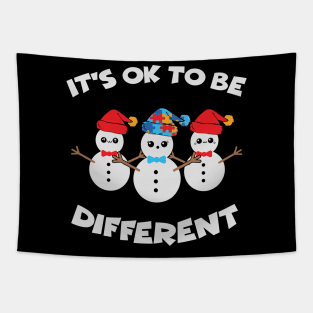 It's ok to be different autism awareness christmas gift Tapestry