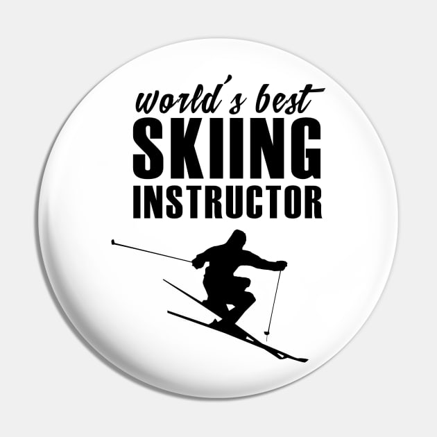 Ski Instructor Teacher Skier Coach Lesson Instructing Pin by dr3shirts