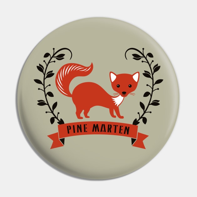 Pine Marten Pin by Ben_Whittington