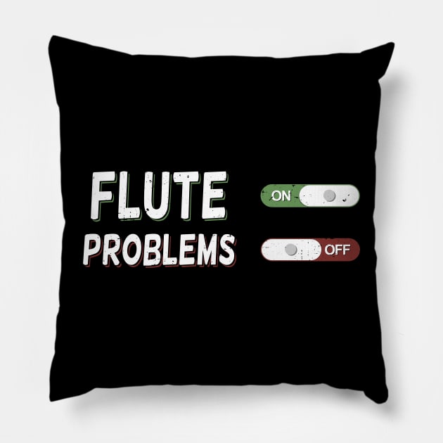 Flute Player Instrument Flutist Gift Pillow by Dolde08