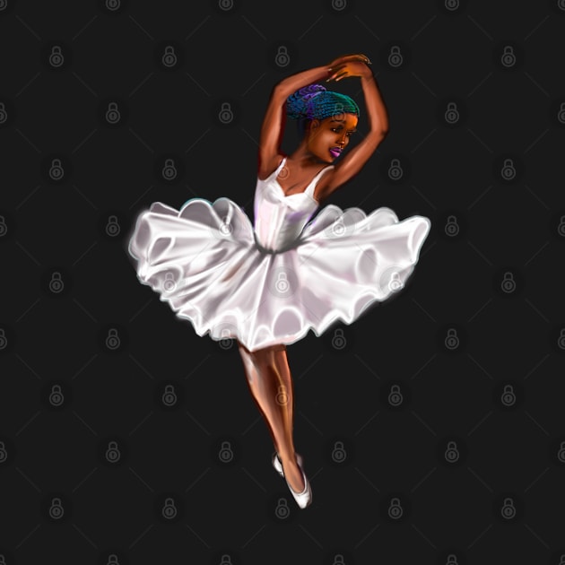 African America ballerina with ombre braids - brown skin ballerina by Artonmytee