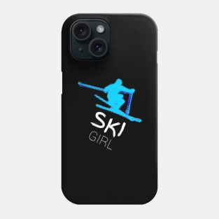 Ski Girl - Alpine Ski - 2022 Olympic Winter Sports Lover -  Snowboarding - Graphic Typography Saying Phone Case