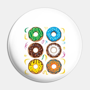 Colorful Donut Delight for Sweet Lovers Pin