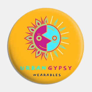 Urban Gypsy Wearables – Half Sun Moon Smiling Pin