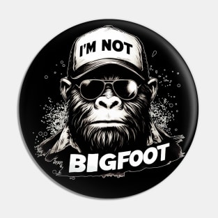 Bigfoot In Disguise Sunglasses Trucker Hat Pin