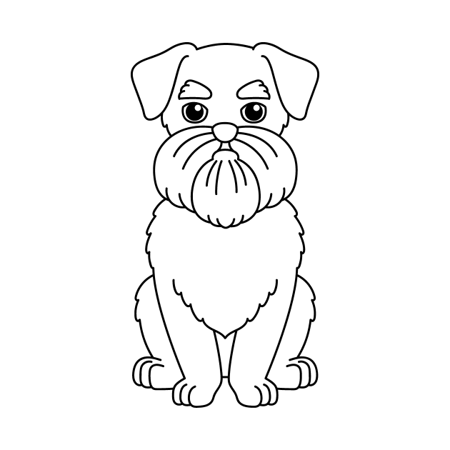 Minimalist Brussels Griffon by BananaPrints