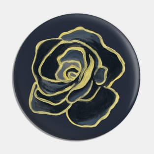 Black Velvet Rose Pin